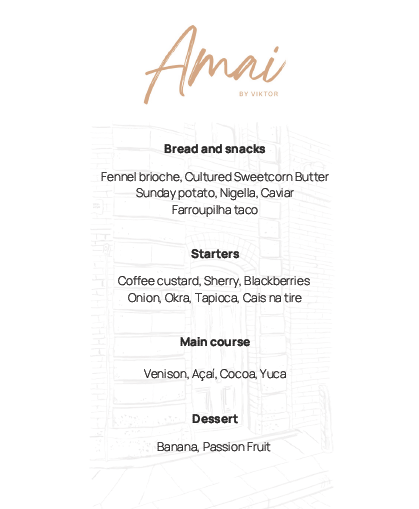 AMAI By Viktor 4 Course Set Menu Private Dining Experience