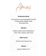 AMAI By Viktor 4 Course Set Menu Private Dining Experience