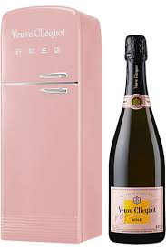 Veuve Clicquot Rosé Champagne & Smeg Rosé Pink Fridge